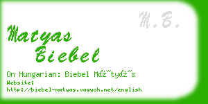 matyas biebel business card